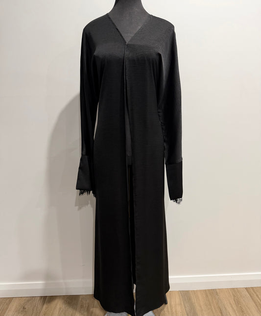 Lace Open Abaya - ONYX