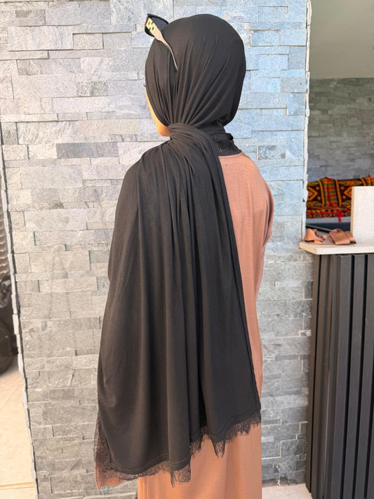 Lace Jersey Scarf